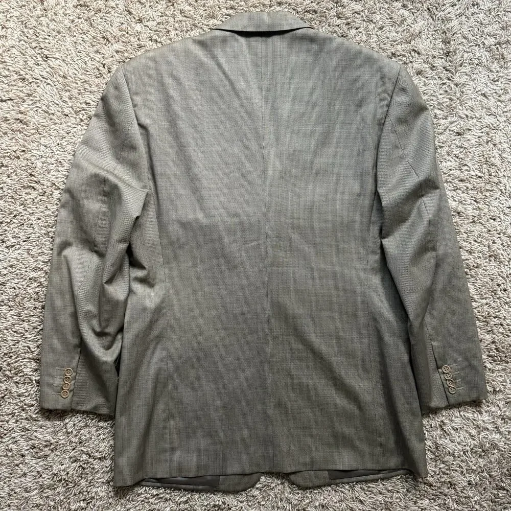 Vintage Sartori Mabro Italy Super 120’s Wool Suit Jacket Grey Beige Men Size 42L